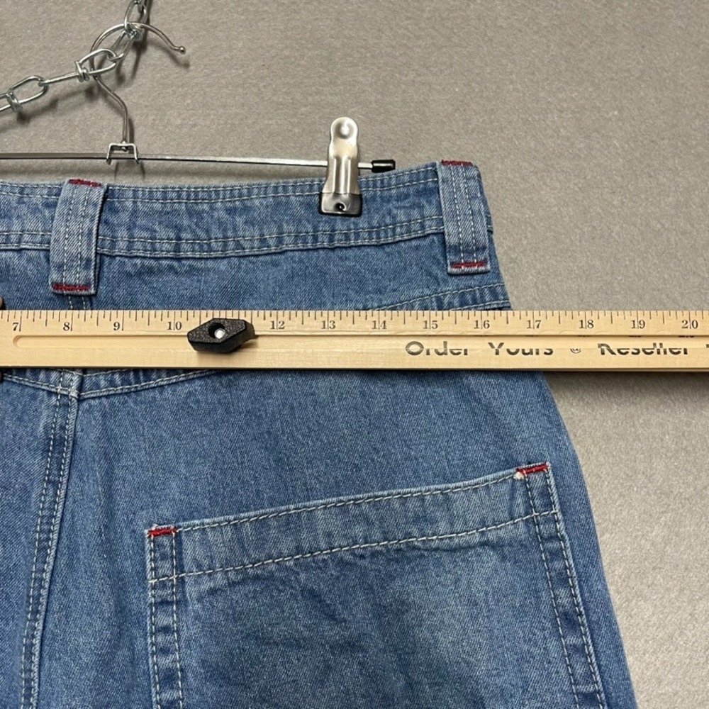 ALAB Jeans Men 30x31 Blue Denim Ultra Baggy Wide Leg Mega Rave Grunge Psycho Y2K - Picture 11 of 13